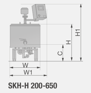 SKH-H technický náčrt