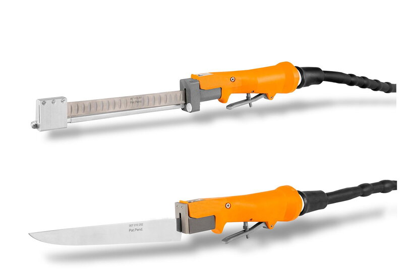 Pneumatický rezací nôž na ryby, mäso, zeleninu atď.