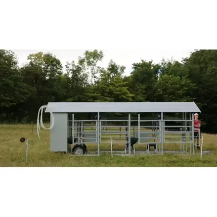 Mobilná dojáreň MOOTECH4 - s poloautomatickým umývacím zariadením a skriňou