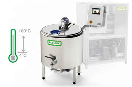 Pasterizátory s chladiacou/vykurovacou jednotkou PH 200-650 l