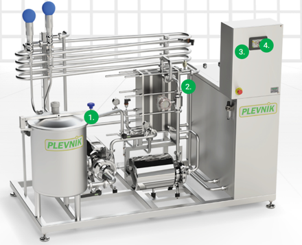 Prietokový pasterizátor PP 500-3000 l